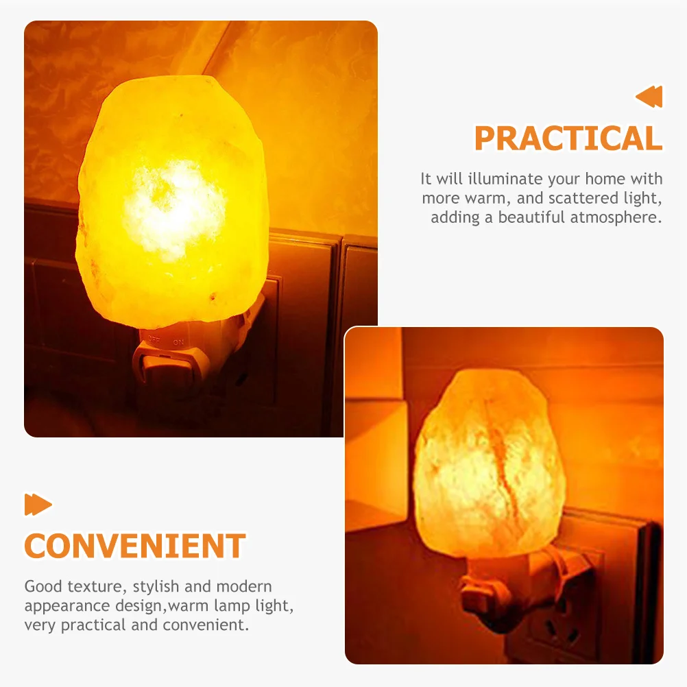 

2Pcs Wall Plug Salt Night Lights Elegant Decorative Small Wall Lights Replacement Bulbs for Bedroom Hallway Bathroom
