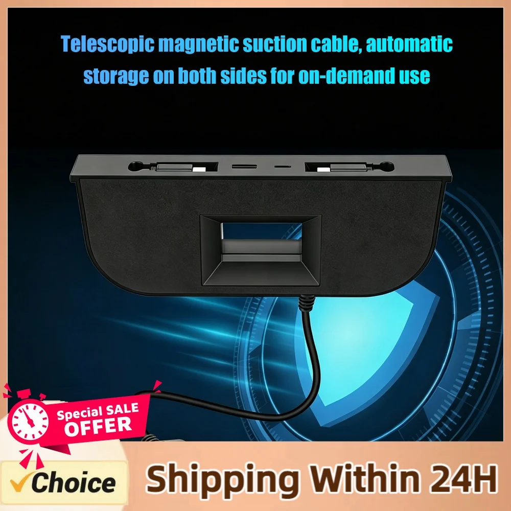 USB Hub for Tesla ModelY/YL/3 4 in 1 Multi Port Fast Charger Docking Station Muti-Ports Charging Hub for Center Console