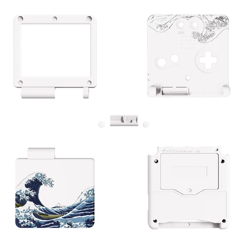 Imagen 2 del producto Carcasa de repuesto eXtremeRate para Gameboy Advance SP (GBA SP) - The Great Wave