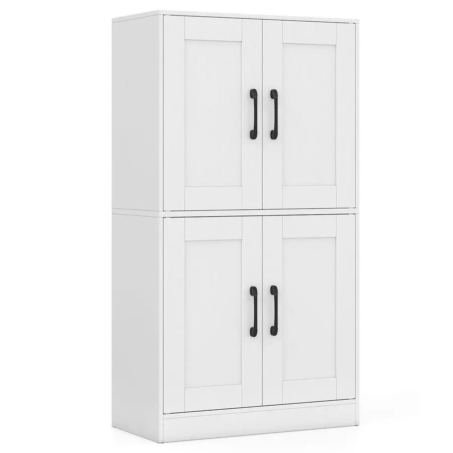

Bathroom Cabinet, 43.5 u201d Storage Cabinet with Doors Adjustable Shelves, Kitchen Pantry, Storage Organizer for Living Room D