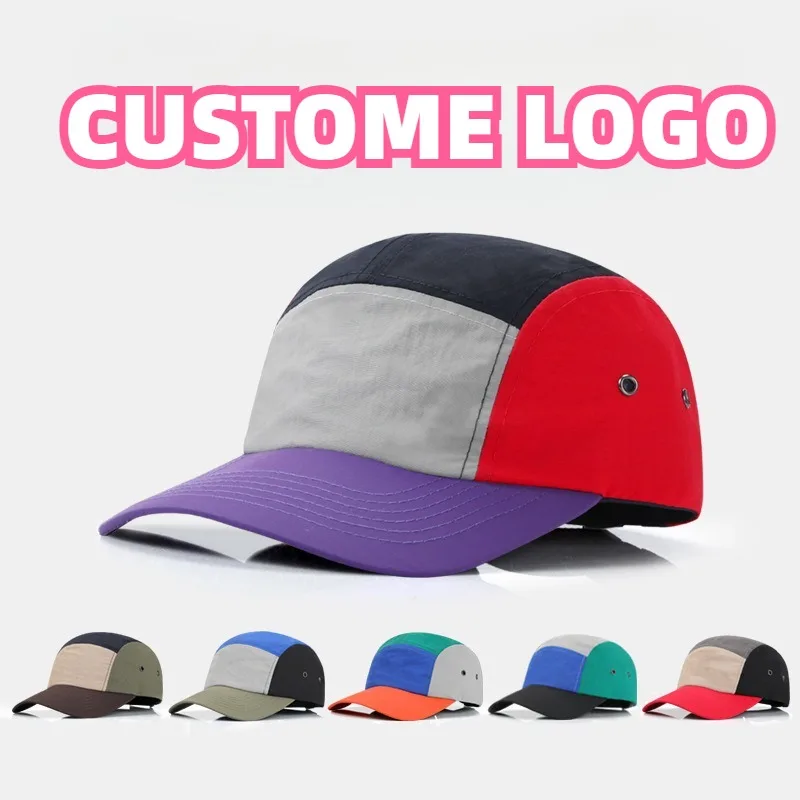 Custom Printed Logo Sunscreen Color Blocking Quick-drying Hat Summer Men and Women Outdoor Sports Shade Breathable Baseball Cap
