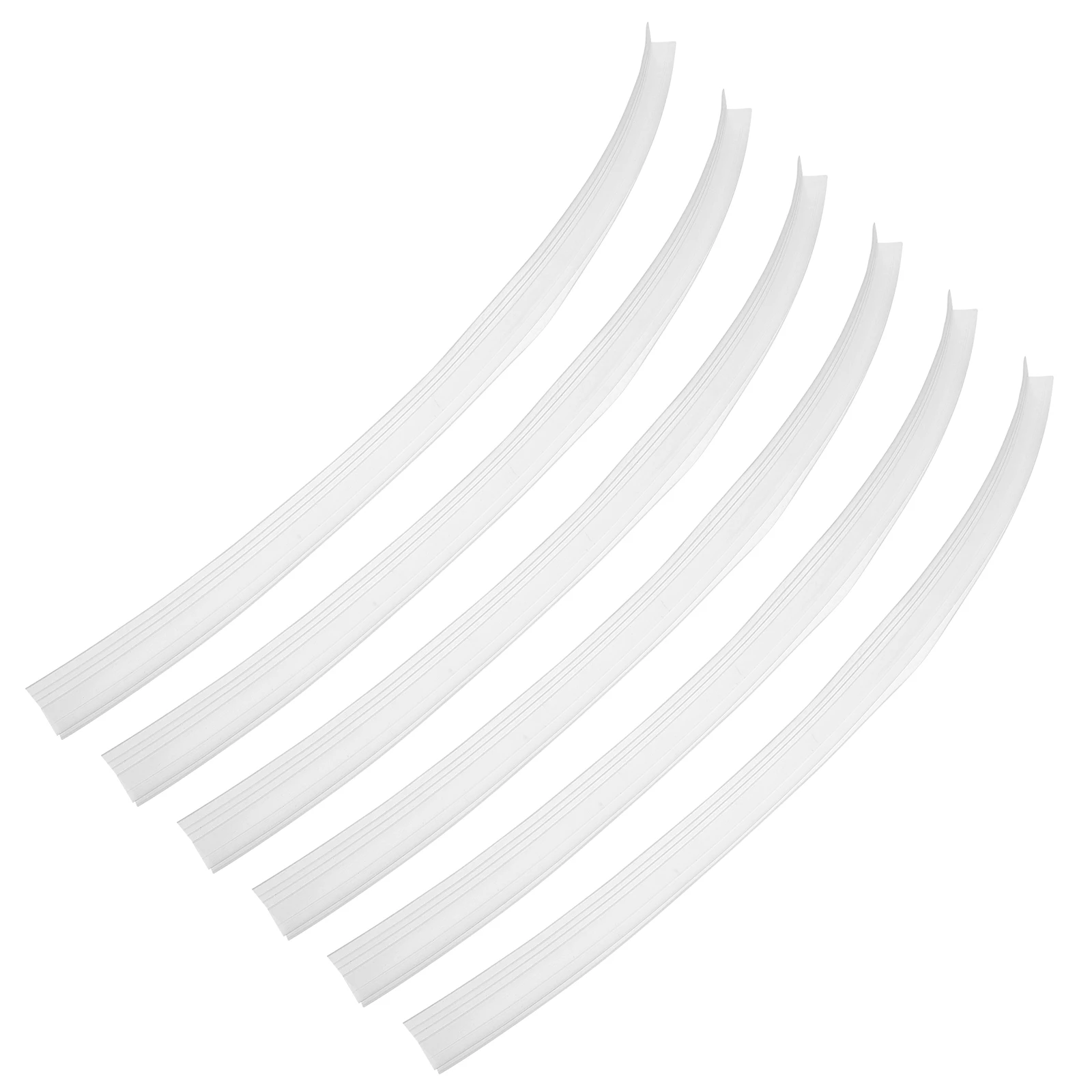 

6 Pcs Strip Bathroom Waterproof Tape Shower Glass Door Trim Vertical Child Silicone Rubber No Glass Door Strip Leak