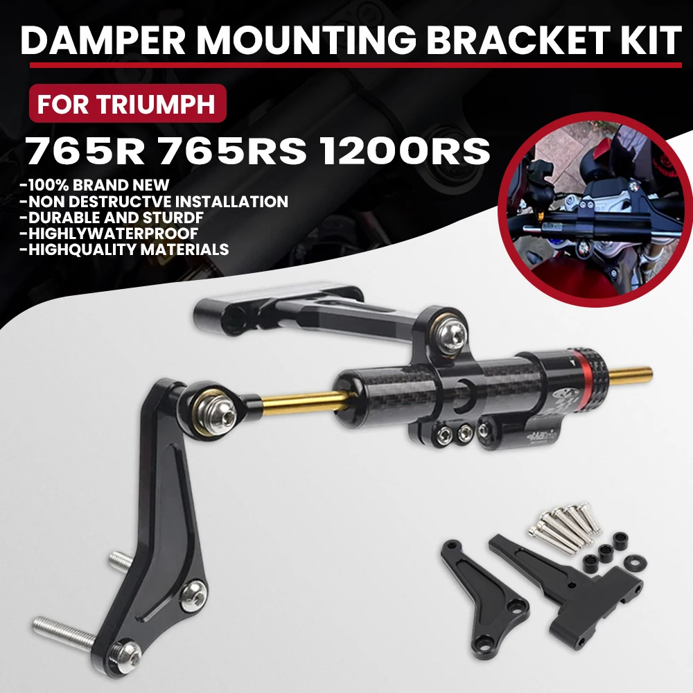 Motorcycle Accessories CNC Stabilizer Damper  Mounting Bracket For Triumph 765RS 765R  1200RS