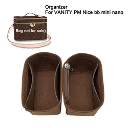 ใส่กระเป๋า Organizer สำหรับ VANITY น.Nice BB Nano Mini,สตรีกระเป๋าถือแบบหรูหรา Tote Travel ภายในกระเป๋า,เครื่องสำอางค์ซองใส่โทรศัพท์ Shaper