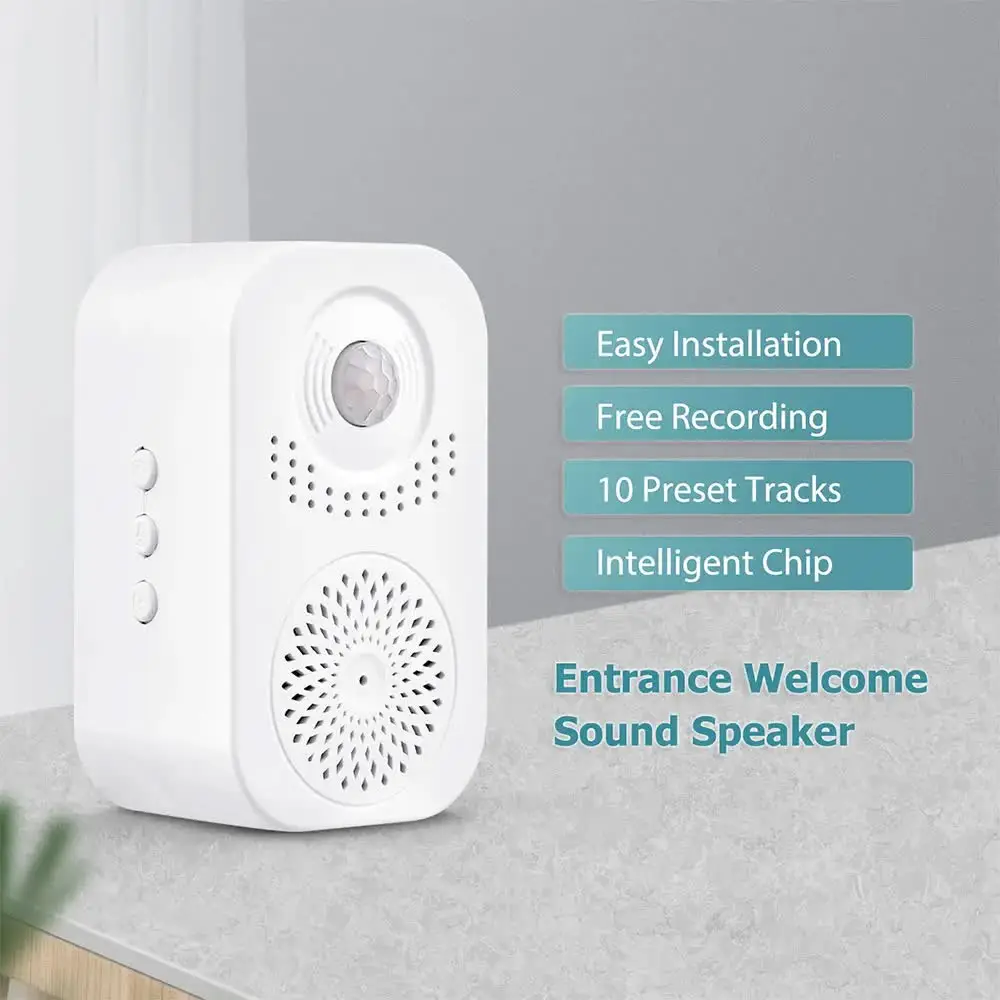 Carpbaba Infrared Induction Voice Reminder Sound Speaker Anti-theft MP3 Audio Player Entrance Welcome Greeting Voice Prompter