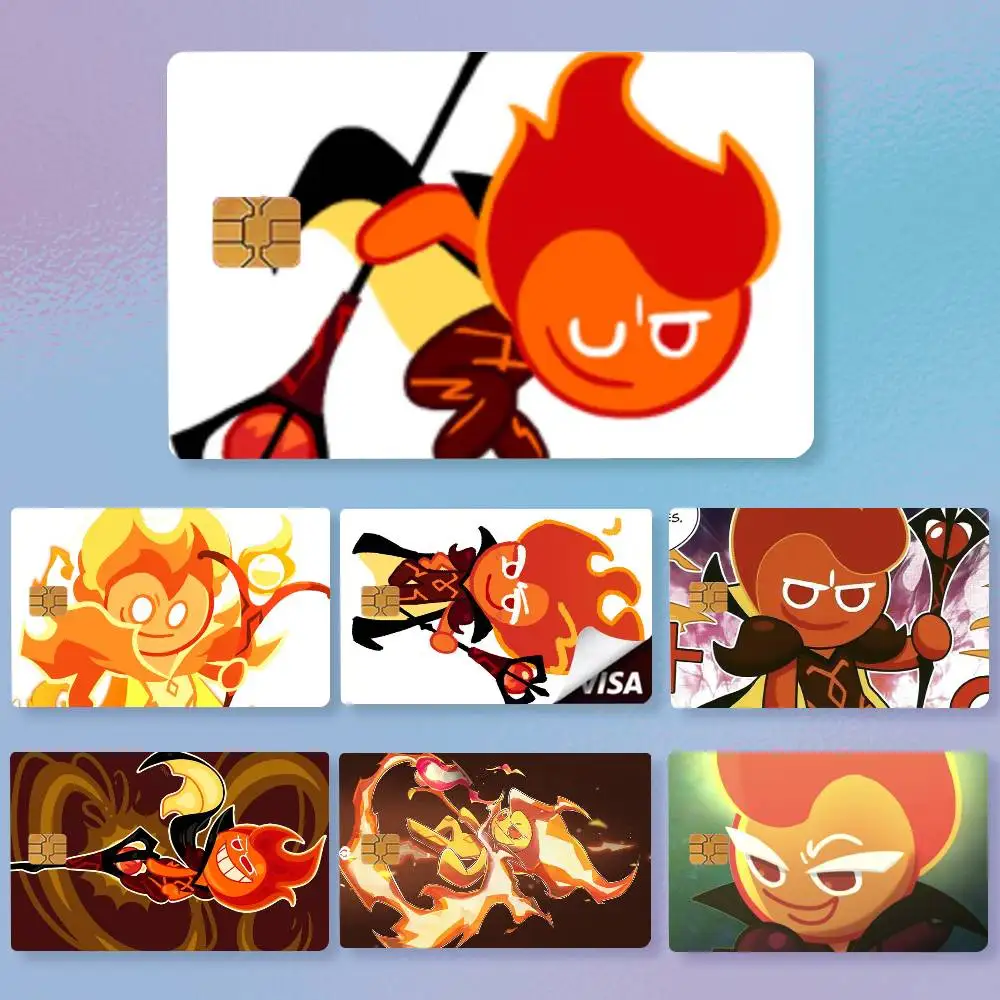 Fire S-Spirit Cookie Run Enamel  Credit Card HD Stickers Easy to replace, change card style anytime as you like
