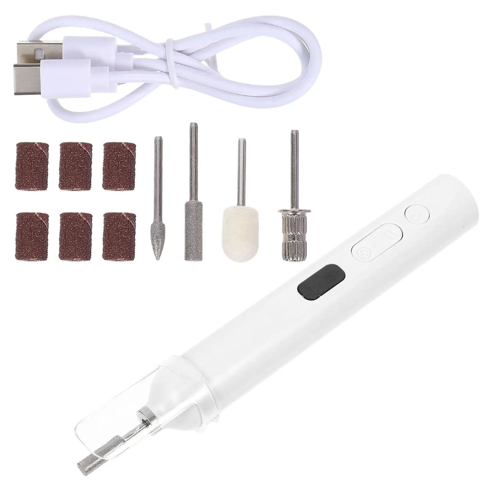 

2-in-1 Nail Pen Electric Nail Drill Machine Integrated Light and Dryer Multifunctional File Grinder for Quick Manicure Pedicure