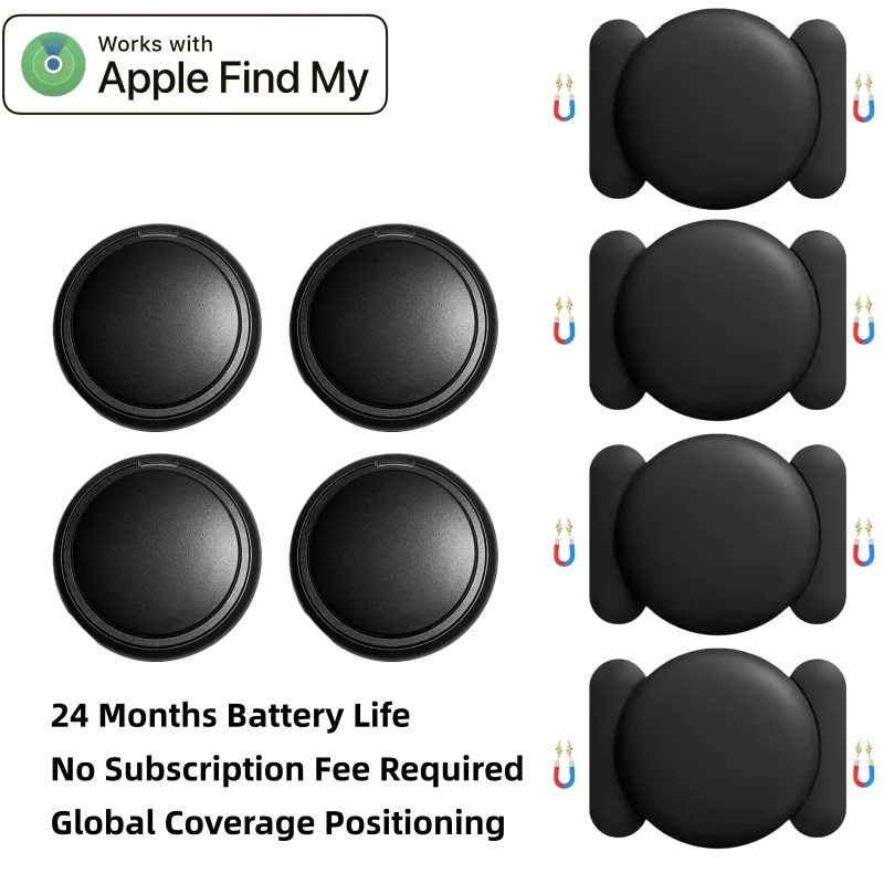 Localizador GPS inteligente para iOS, compatible con Apple iOS Airtag, antipérdida, para llaves de coche, bicicletas, personas mayores, mascotas.