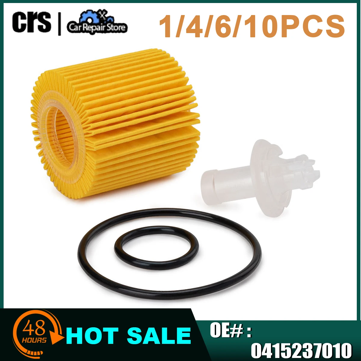 

1/4/6/10pcs 0415237010 Pcs Oil Filter For Toyota C-HR ALLION AURIS AVENSIS PRIUS RAV4 VERSO YARIS Corolla For Lexus 04152YZZA6