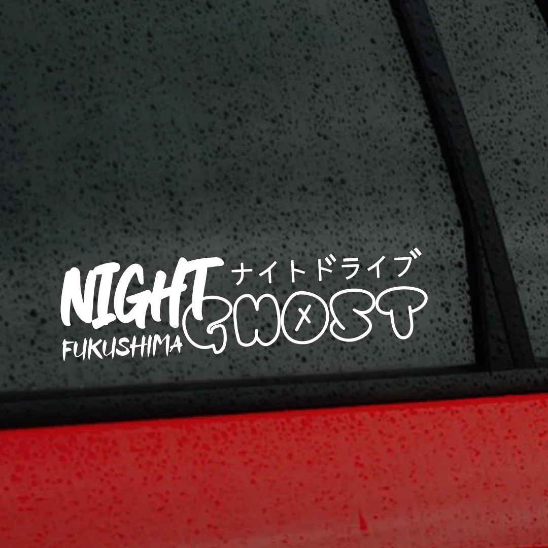 NIGHT GHOST FUKUSHIMA modification accessories decoration windshield car glass decoration waterproof vinyl motorcycle sticker
