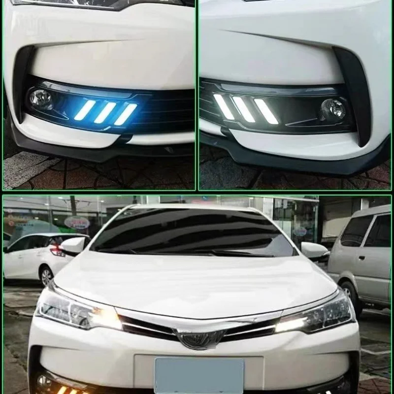 

SAAR Совместим с Toyota 17-18 Corolla Специальные дневные ходовые огни Светодиодная версия для внутреннего освещения
