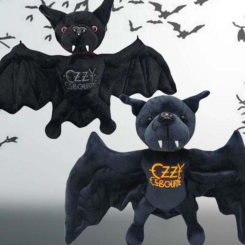 

Новая 25 см забавная плюшевая игрушка «Летучая мышь Оззи Осборн», игровая анимация, окружающий высококачественный детский подарок на день рождения, подарок на день всех святых