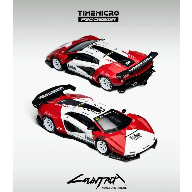 1:64 Countach V Marlboro، نموذج سيارة مصنوع من خليط معدني مصبوب، للمراهقين للعب معها، هدية للأولاد، ديكور للبالغين.