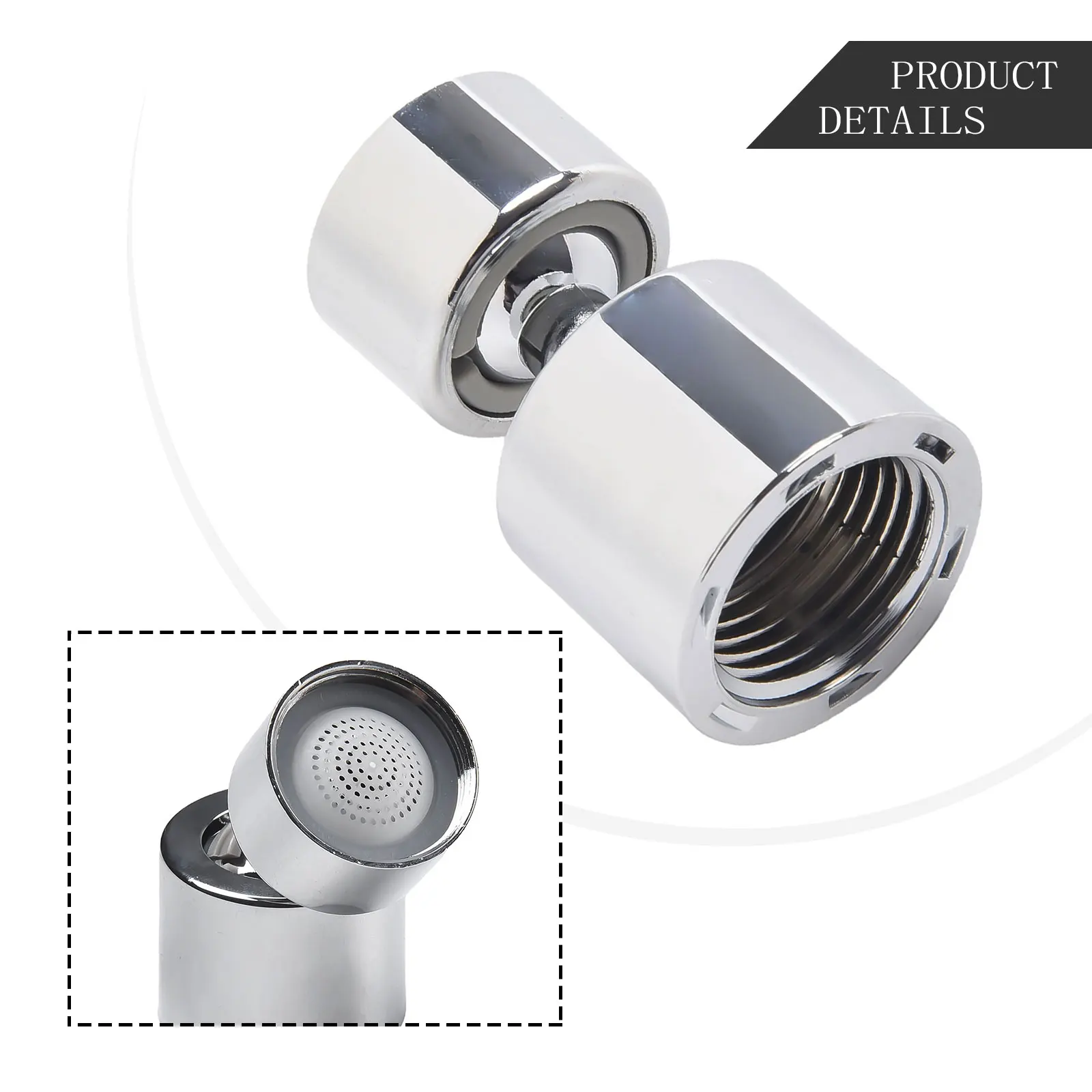 For 360 Degree Adjustable Spray Head Adapter for Kitchen Sink for taps Made of Copper and ABS with Thread Conversion