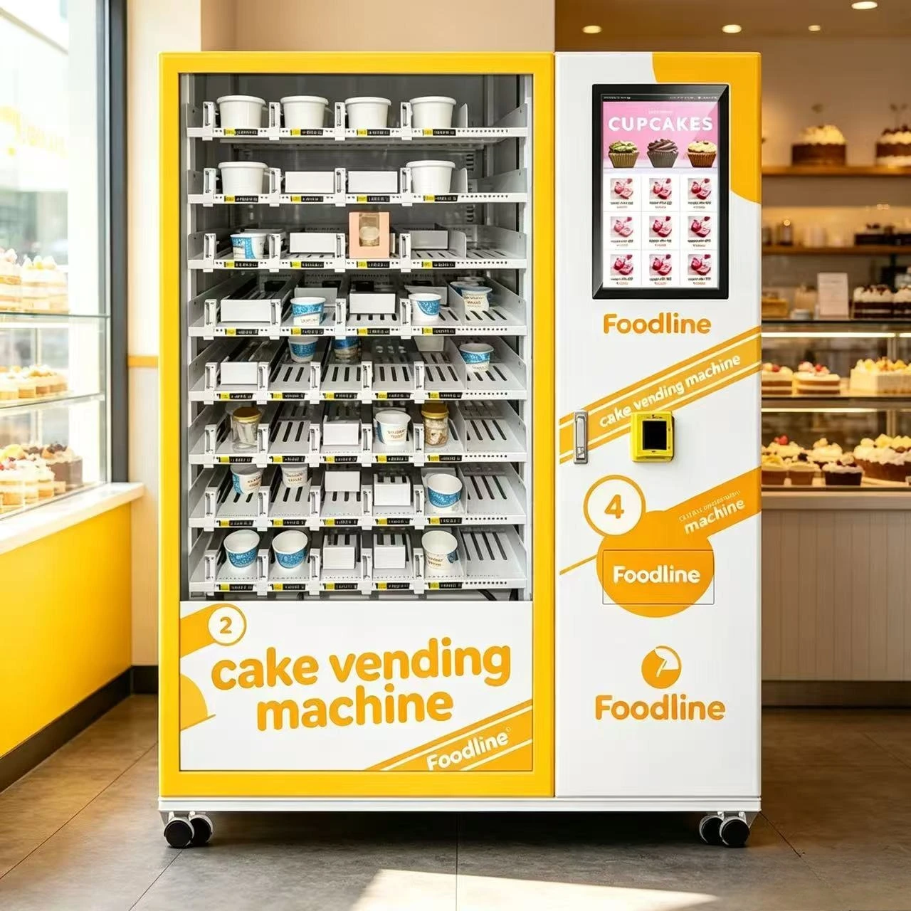 FL Customized Cake Vending Machine Supplier ISO Factory Hot Sell Cupcake Vending Machine With Flexible Slots Business