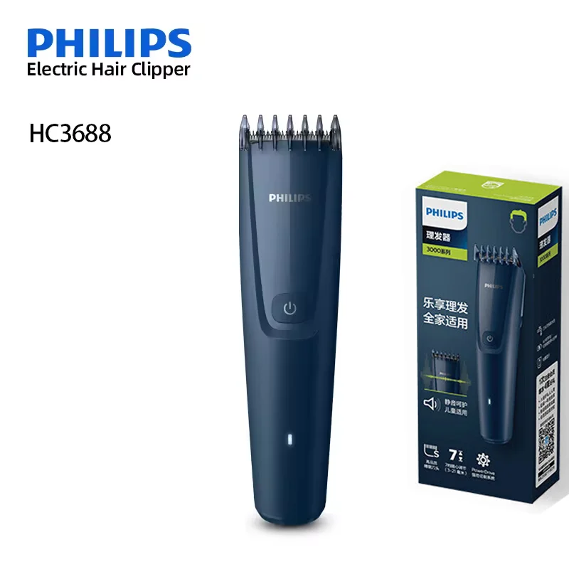ماكينة قص الشعر الكهربائية HC3688 من فيليبس، ماكينة قص الشعر الكهربائية المنزلية القابلة للغسل، إعدادات متعددة الطول