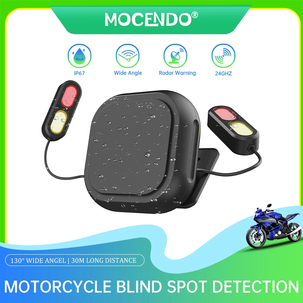 Motorcycle Blind Spot Radar Detection System Long Range IP67 Waterproof Millimeter Wave Sensor Lane Change Assist BSD