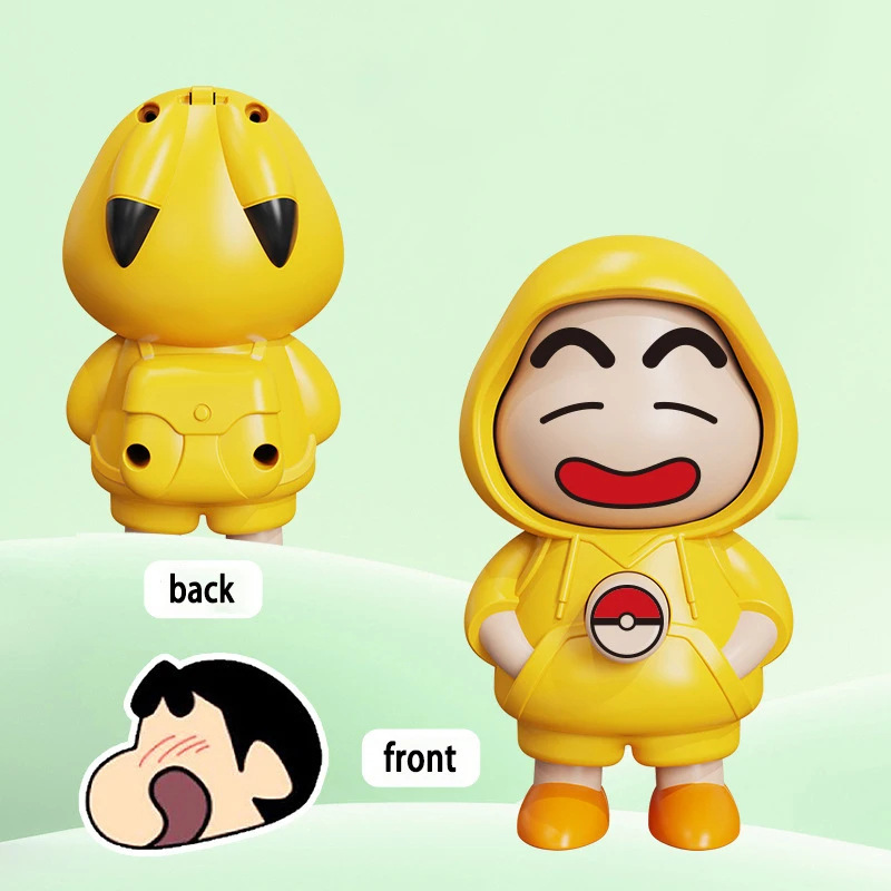 Kawaii Anime Peripheral Crayon Shin-Chan Face-Changing Doll, Popular Decompression Funny Keychain, Trendy Ornaments Ins Gift