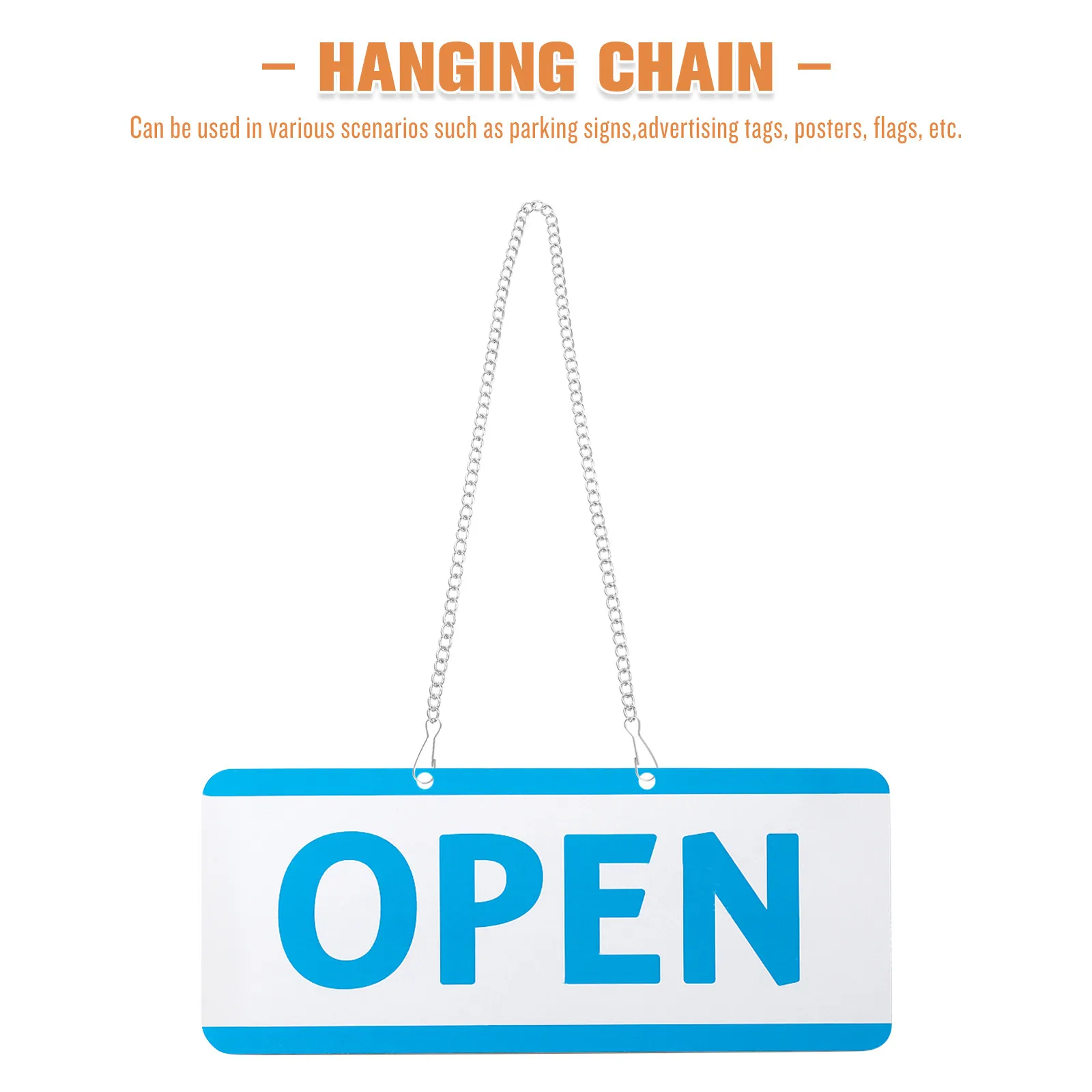 10Pcs 50Cm Silver Metal Hanging Chains for Planters Bird Feeders Lanterns Wind Chimes Office Signs Chalkboards
