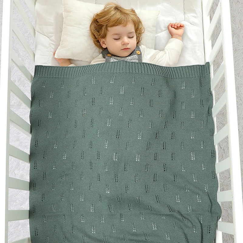 بطانية قطنية لحديثي الولادة ، بطانيات أمان للرضع ، بطانية استقبال للأطفال الصغار ، بلون ثابت ، أولاد وبنات ، مواسم أربعة #5