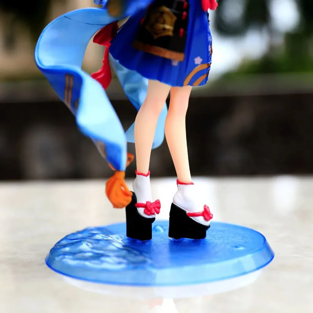 28CM Anime Genshin Impact Game Figure Kamisato Ayaka PVC Action Figure Collection Model Doll Child Kid Gifts