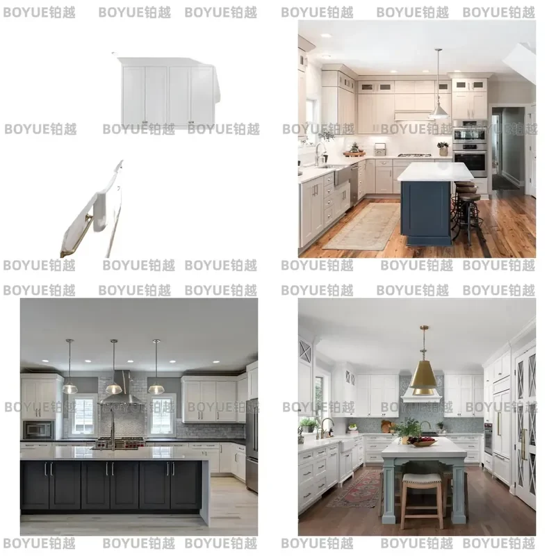 Modern Kitchen Cabinet Set Complete Storage Furniture Contemporary Home Interior Design Wood Finish Pantry Cupboard