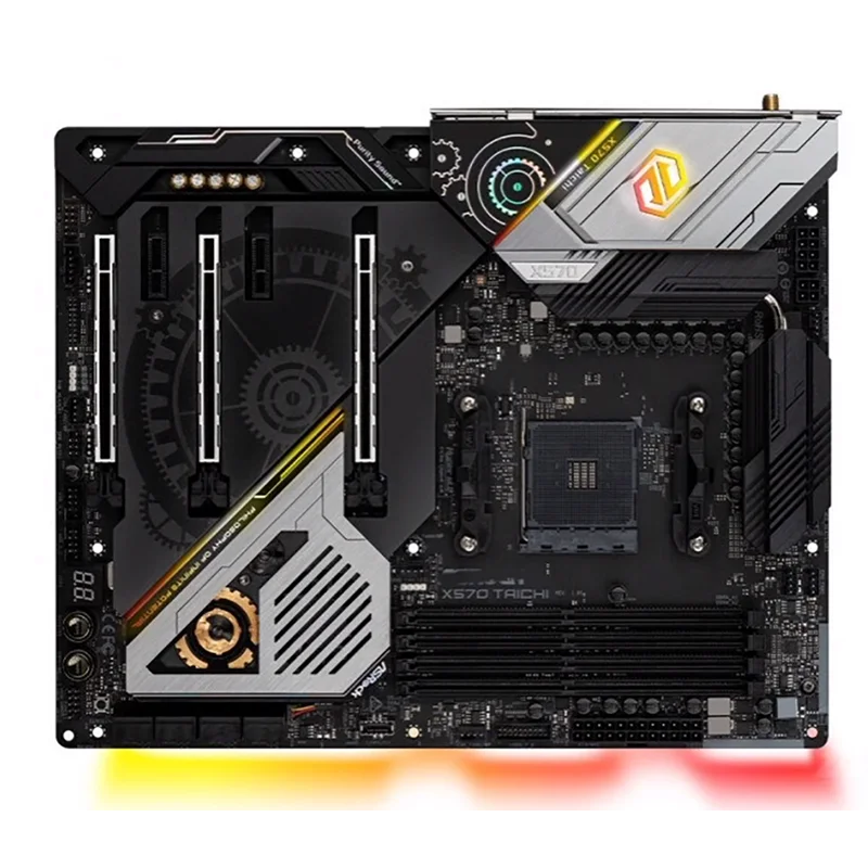 Imagem -05 - Asrock-desktop Motherboard para Asrock X570 Taichi Amd Am4 Suporte 3800x 5700g 5950x