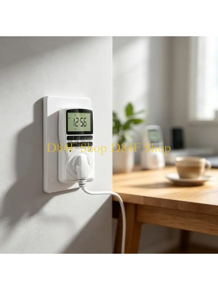 D84F Weekly Power Scheduler with Display Screen Outlet Unit for Household Devices