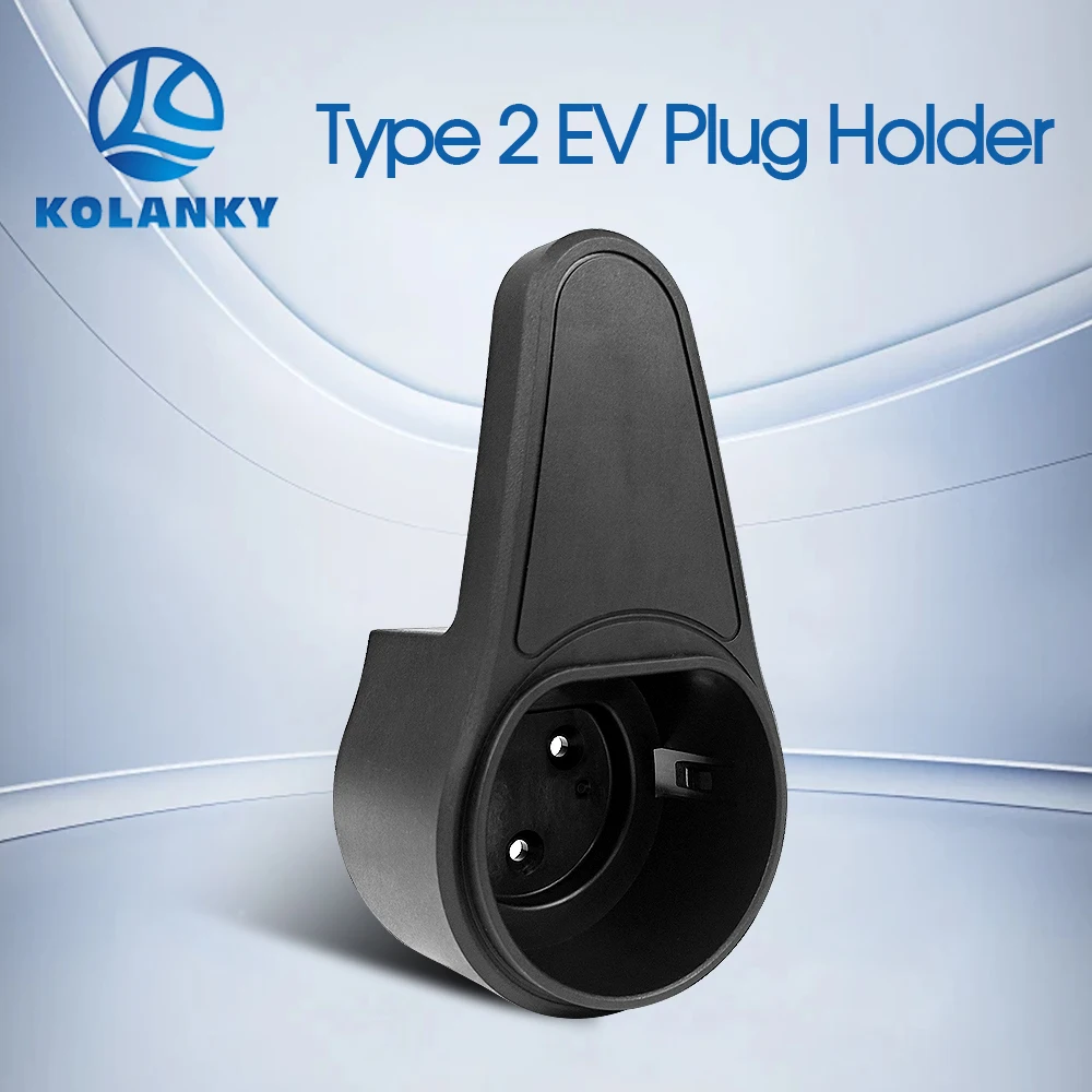 Electric Vehicle Type 2 Charger Plug Holder EV IEC 62196-2 Charging Cable Holder Plug Wall Mount Wallbox Socket Accessories