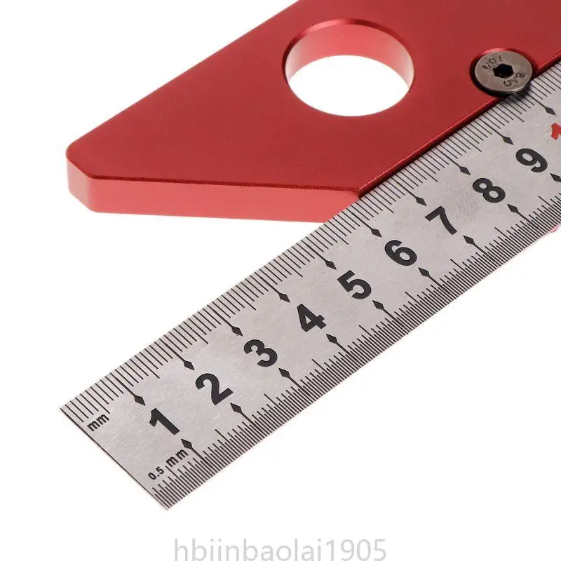 E74E Portable Center Square Center Measuring Tool Aluminum Alloy Center Finder Line Gauge Replaceable Ruler