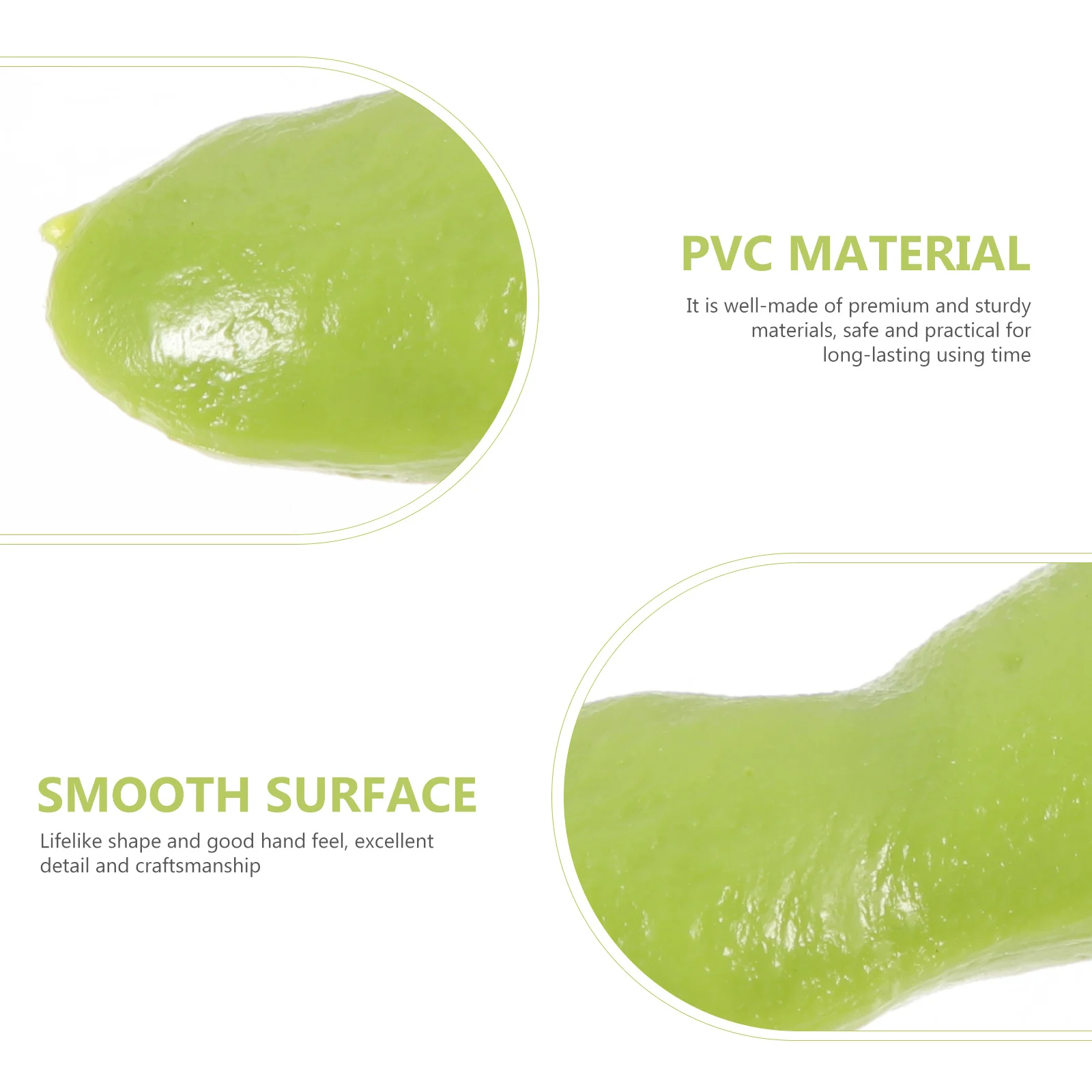 

1 set Fake Edamame Lifelike Artificial Green Soybean For Photography Props Restaurant Display Decor Kids Teaching Aids