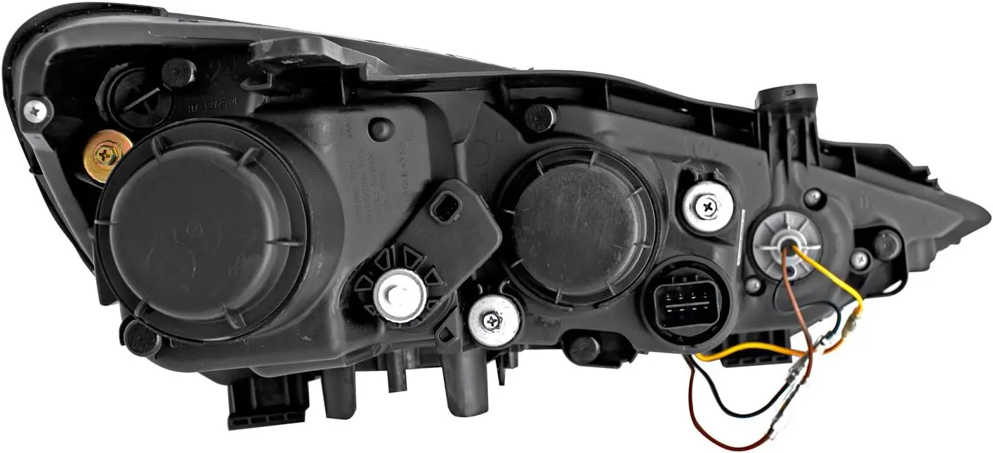 Black Projector Beam Style Headlamp Set Compatible with Hyundai Genesis (2-Pack)