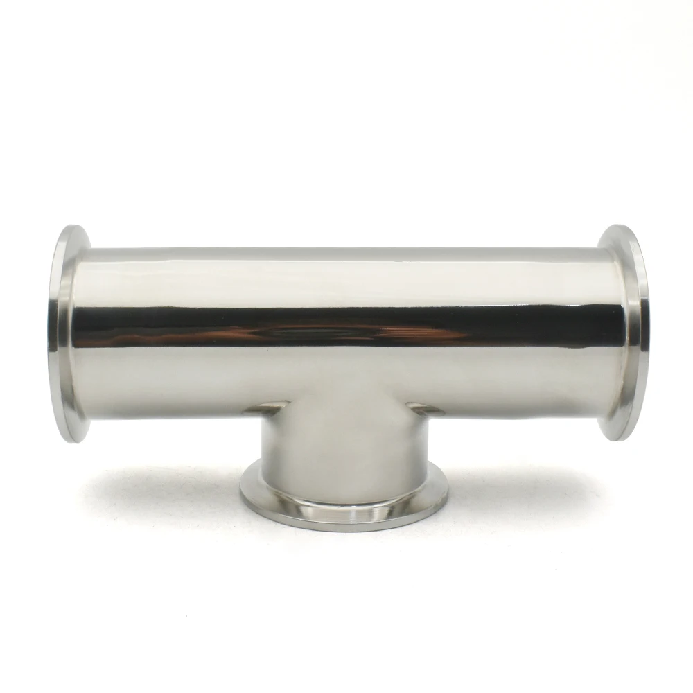 1,5" - 4" SS304 Edelstahl Sanitär 3-Wege-Verbindung, 3-Wege-T-Stück-Rohrverschraubungen mit niedrigem Hals, Außendurchmesser 50,5-119 mm, mit 3 Klemmen – Detail 5