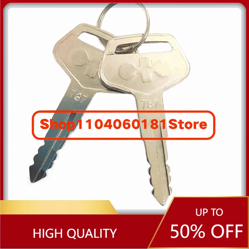 2pcs/set Silver 787 Ignition Keys for Heavy Equipment Excavator Parts Dozer Loader