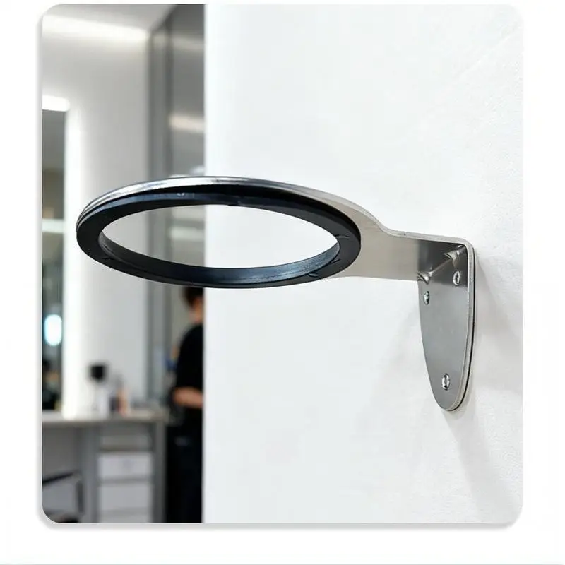 Wall Mount Hair Dryer Holder Stainless Steel Rack For Home Bathroom Barbershop Salon Organizer