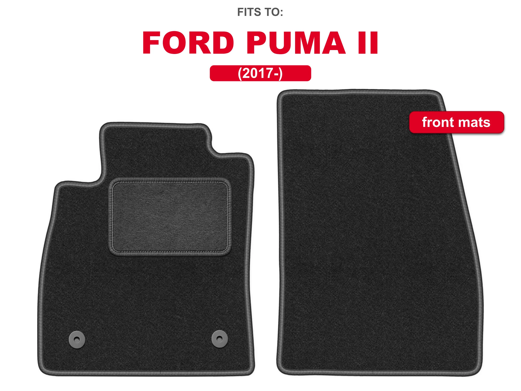 2017 Ford Fiesta MK8 2017- hatchback Grafietkleurige auto vloermatten
