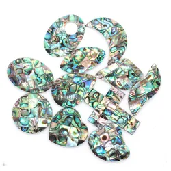 Natural Abalone Shell Pendants For Women Mother of Pearl Splicing Abalone Shell Exquisite Charms For Jewelry Making Accessories