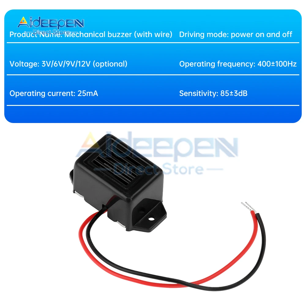 1Pcs Alarm High-decibel DC 3V/6V/9V/12V 85dB Electronic Buzzer Beep Tone Alarm Ringer Continuous Sound For Arduino Car Van