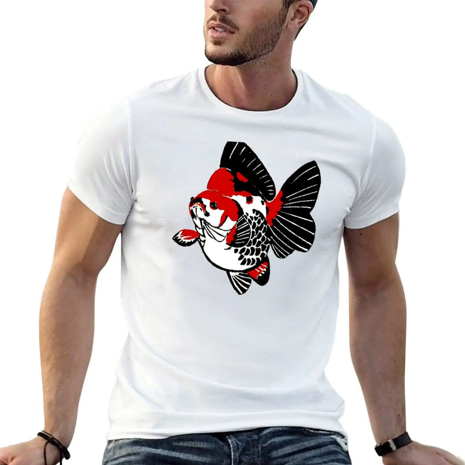 Ryukin Tri Color Goldfish T-Shirt man t shirt luxury man t shirts for men casual t shirt man luxury T-shirt