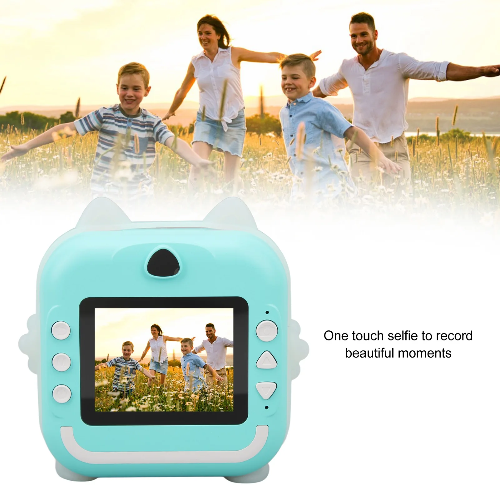 

Digital Mini Camera Print Camera 2.4in HD Screen Thermal Printing HD Shooting for over 3 Years Old for Birthday Gift
