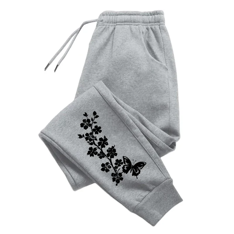 2025 Autumn-Winter New Style Men's and Women's Butterfly Print Joggers - Daily Casual Retro Cool Unisex Sport Pants