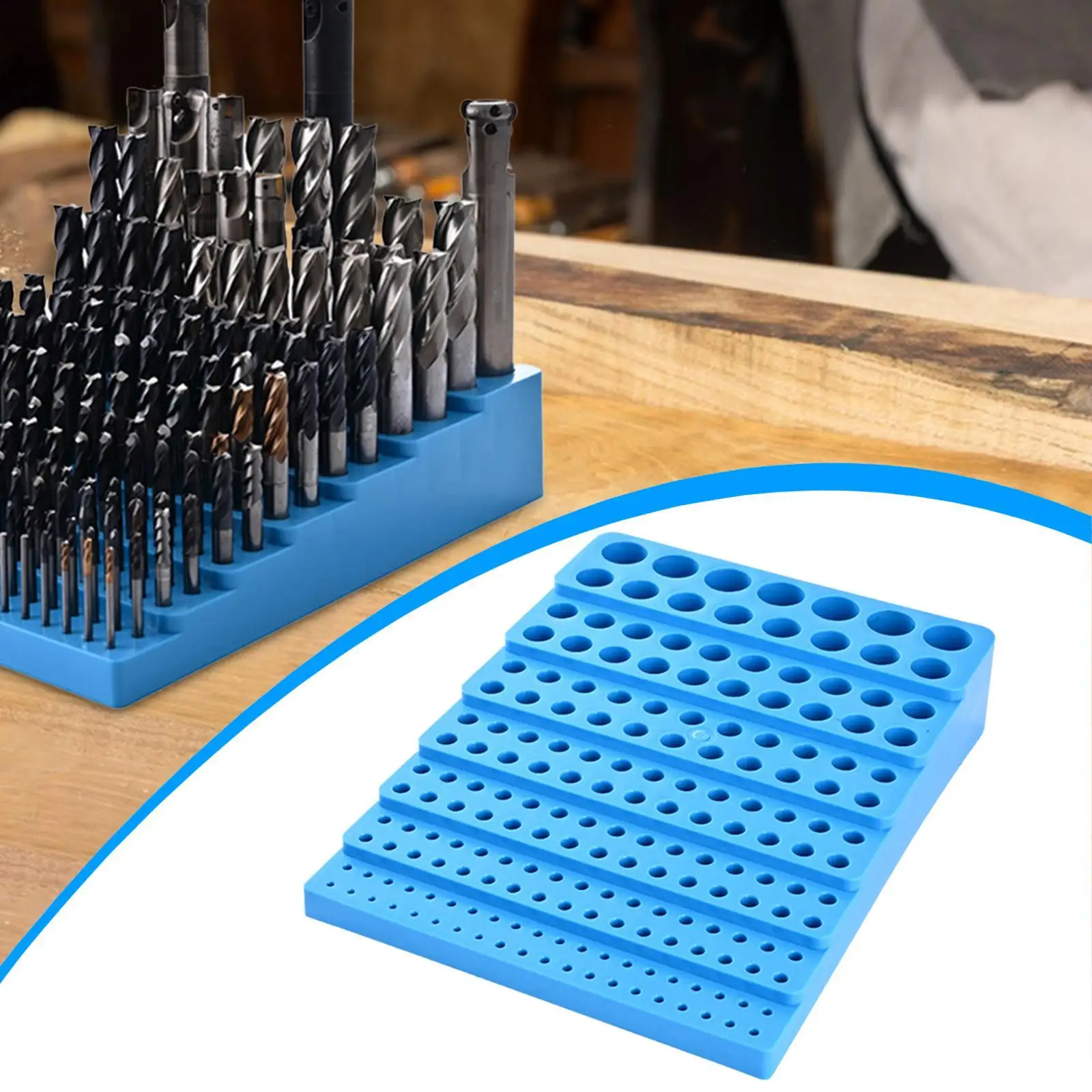 Milling Cutter Storage Box Space Saving, Professional, 187 Hole, Multifunctional, Drill Bit Dispenser Storage Case for Workshop