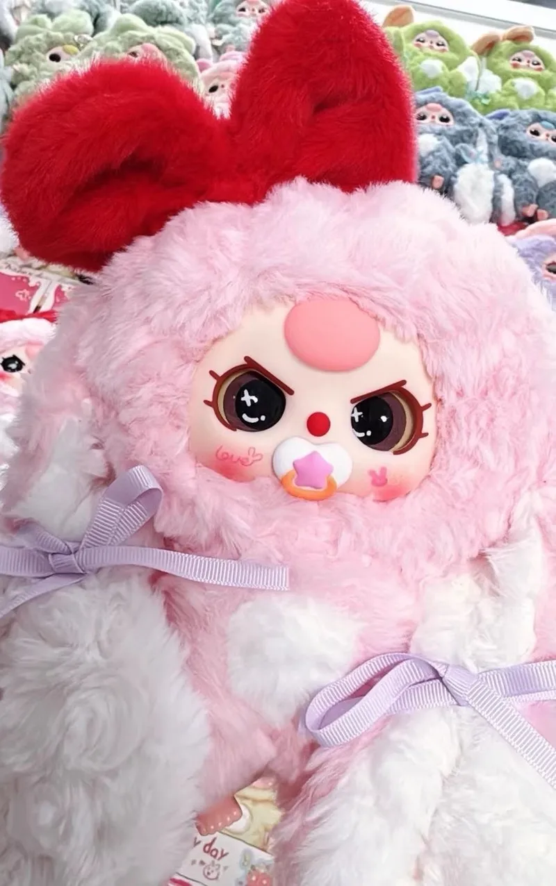 

Кролик возвращается, милый пятно, ребенок, три года, плюшевая глухая коробка, три украшения, кукла, подарок для маленькой девочки, милый изысканный