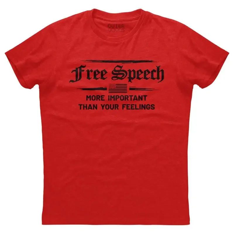 Patriotic American Flag T Shirt Free Speech More Important Than Your Feeling
