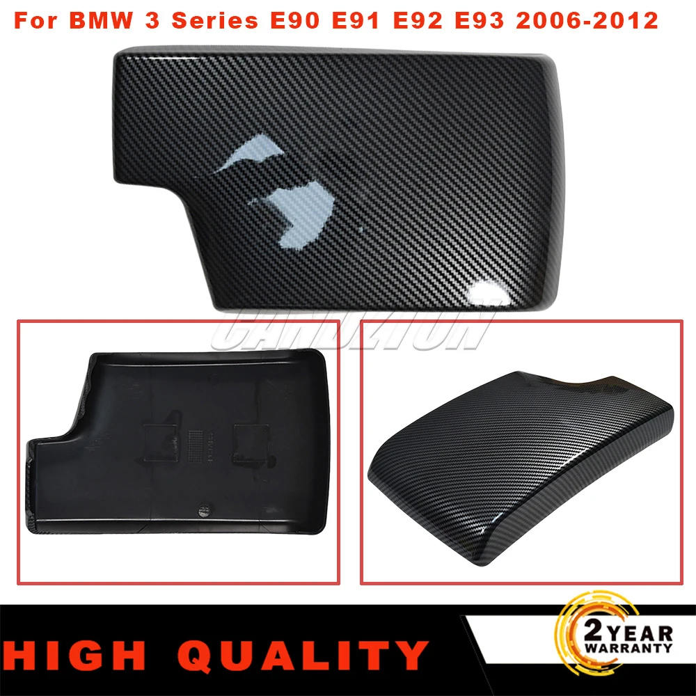 New Center Console Armrest Storage Box Cover Carbon Fiber Style For BMW 3 Series E90 E91 E92 E93 323i 325i 328i Car Accessories