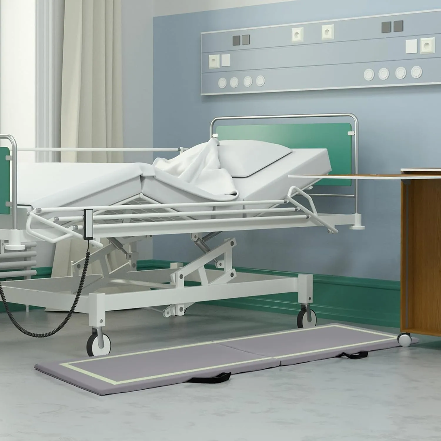 سجادة سقوط تساعد على التنقل لكبار السن - سطح واسع مضاد للانزلاق للاستقرار بجانب السرير