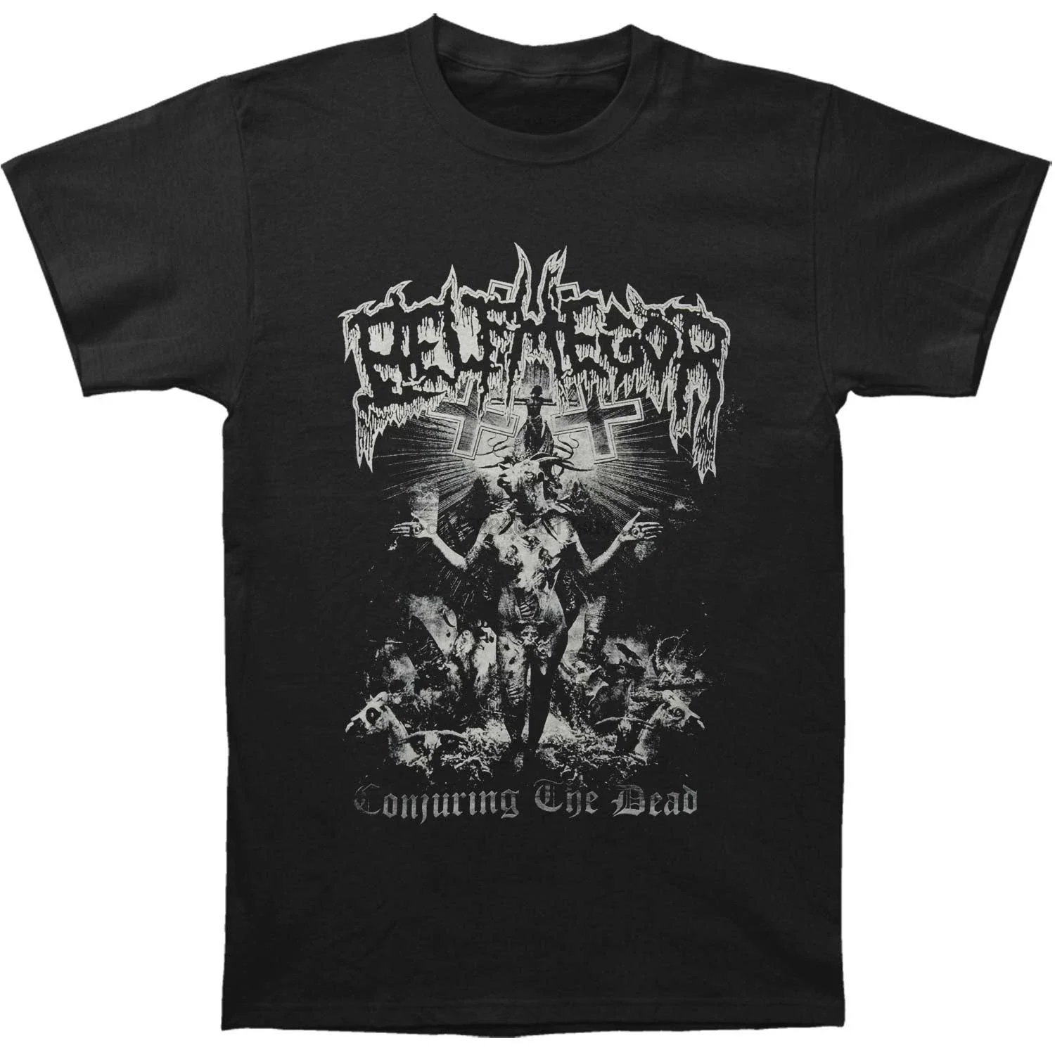 2019 Funny T Shirt Men Novelty Tshirt Belphegor Conjuring The Dead Cremation 2019 Tour T-Shirt