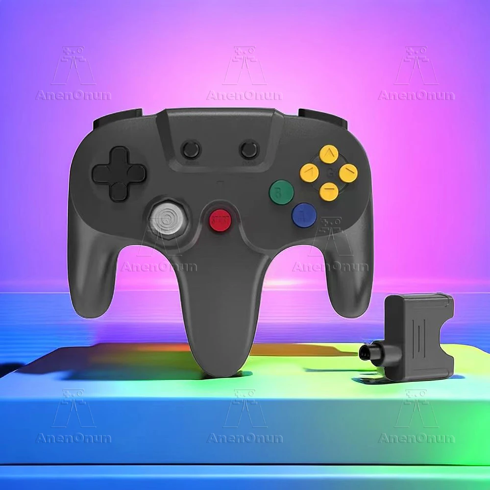 Manette de jeu rétro sans fil pour console de jeu vidéo, manette de jeu à distance, manette classique, accessoires de manette, N64, 2.4GHz, 64 bits