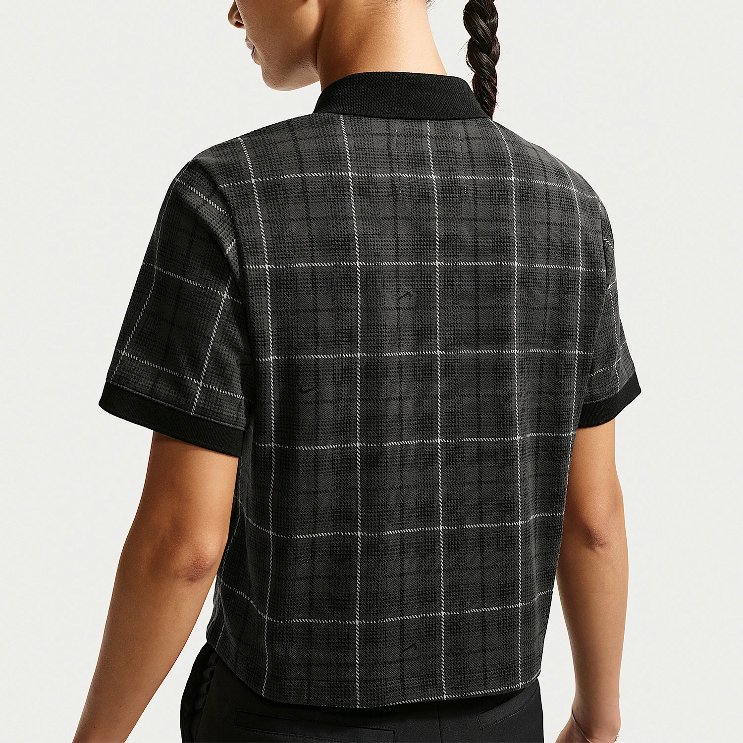 Nike genuine AS W NK DF FF PLAID women's short sleeved polo shirt IO0351-010