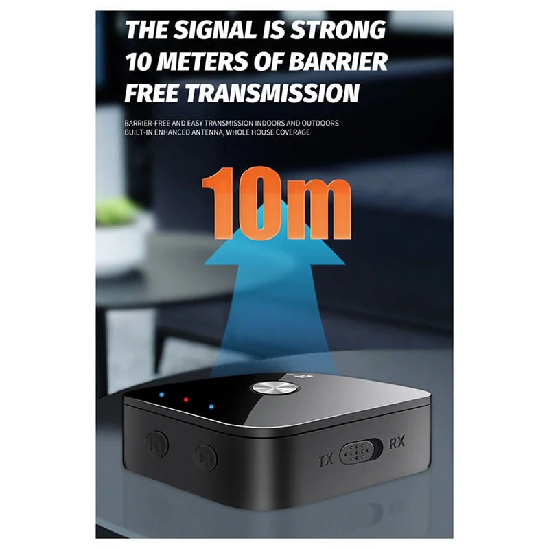 AA08-새로운 2-In-1 Bluetooth 수신기 및 송신기 5.4 Qualcomm 칩 CSR 오디오 변환기 APTX 1-2 지원